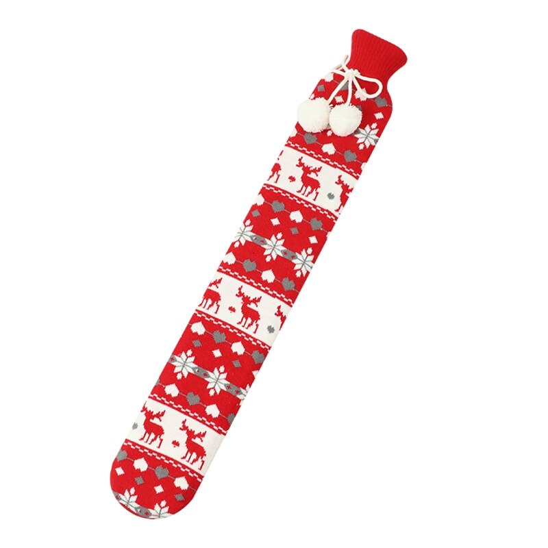 QX2E 2000Ml Pluche Gebreide Cover Waterfles Lange Strip Vorm -Water Zak: C