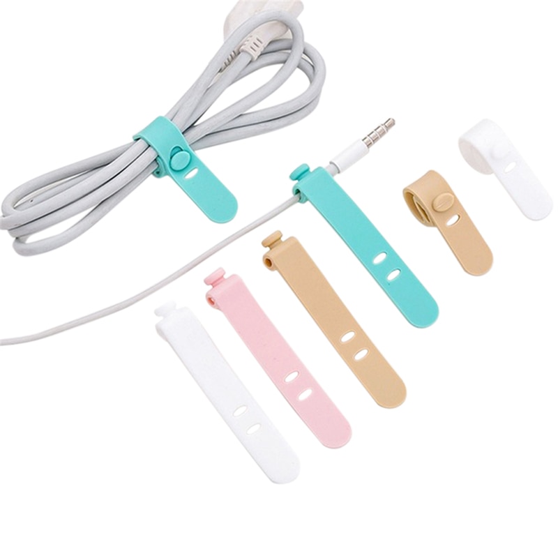 5pc reisetilbehør silikagelkabel oppruller øretelefonbeskytter usb-telefonholder tilbehørspakke arrangører