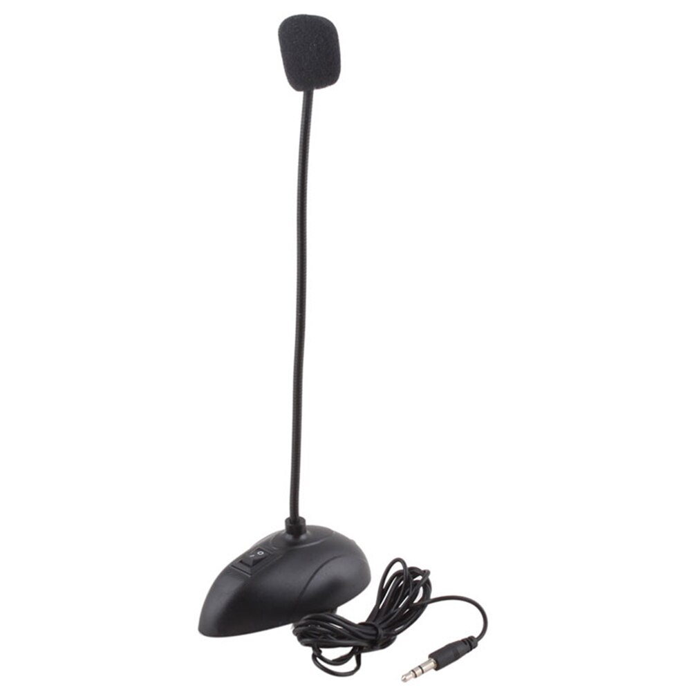 Flexible Desktop Microphone Mini Studio Speech Microphone 3.5mm Plug Gooseneck Mic Wired Microphone for Computer PC Notebook: Default Title