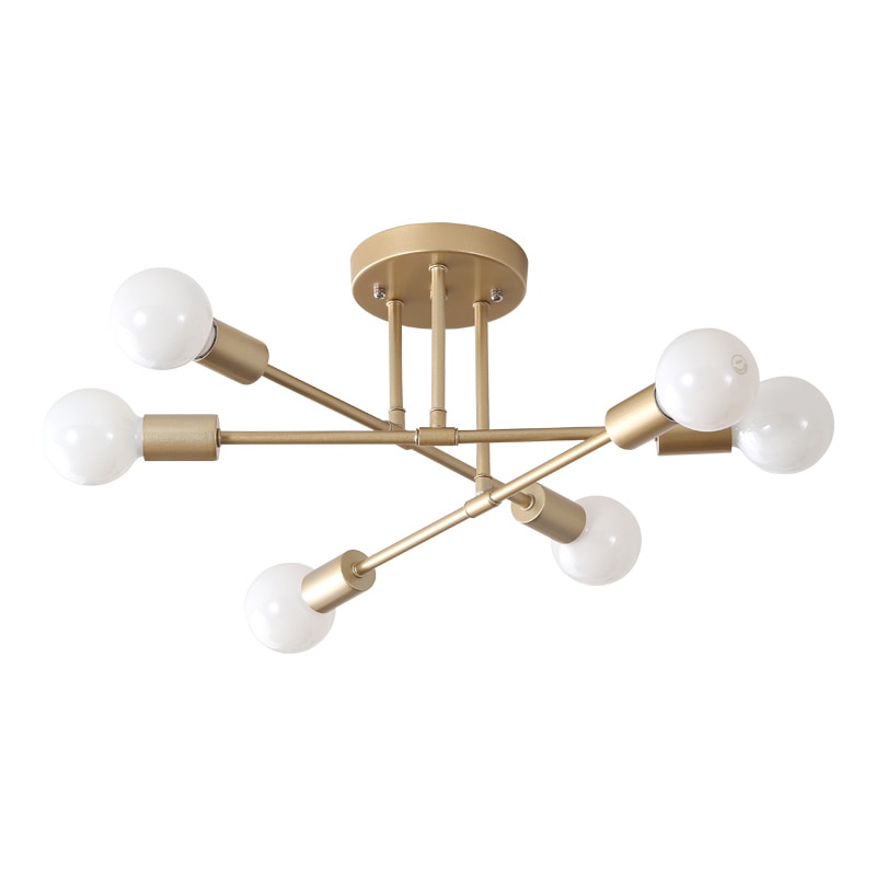 Loftslamper vintage multipel  e27 lampe fod sort/hvid/guld til stue / spisestue / soveværelse led loftslampe