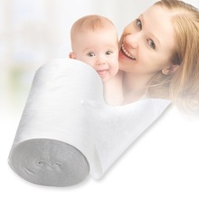 Couche-culotte en tissu jetable biodégradable pour bébé, 100 feuilles de bambou pour 1 rouleau de 18cm x 30cm pour bébé de 3 à 15Kg