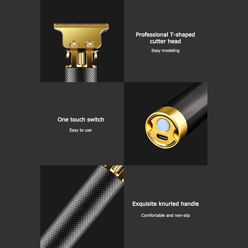 Elektrische tondeuse, oplaadbare scheerapparaat, draadloze tondeuse voor mannen