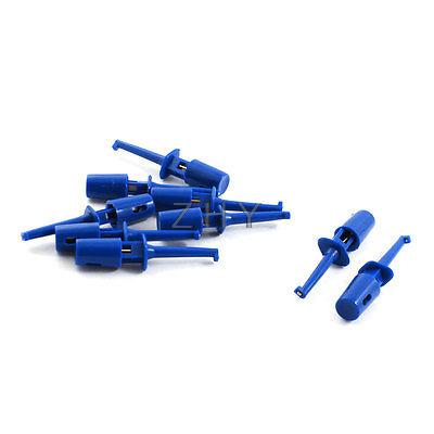 Multimeter Test Lead Blue Plastic Isolatie Testen Haak Clips 9Pcs