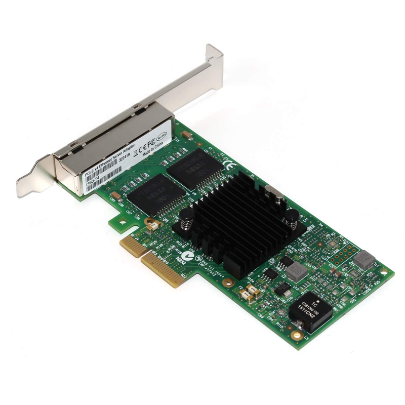 Gigabit netværkskort  i350 t4 e1 g 44ht til i ntel 82580,  pci express netværksadapter , 10/100/1000 mbps quad  rj45 porte, pci -e 2.0 x