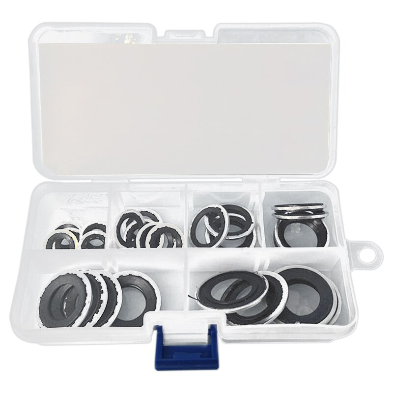 Air Conditioner Pump Washer 30Pcs A/C Compressor Sealing Gasket Washer Set O Ring Assortment Repair Tool: Default Title