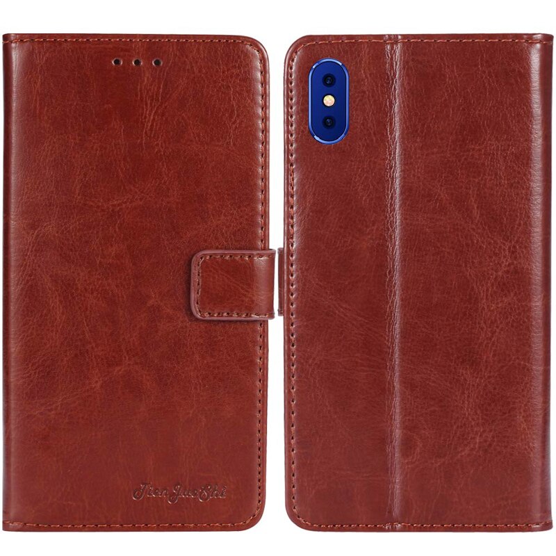 TienJueShi de negocios de nivel alto estilo de libro de de protección con tapa de cuero funda de teléfono para IMO Q Q2 Plus Shell Wallet Etui Skin