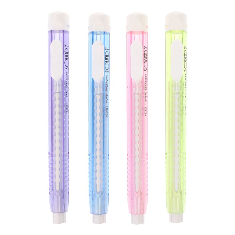 Mechanical Pen Shape Eraser Rubber Retractable Stationery School