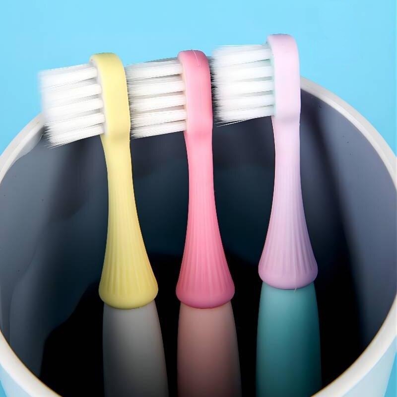 Kinderen Tandenborstels 3-Pack 2-5-Jaar-Oude Paddestoel Cartoon Siliconen Borstelkop Baby Zachte haar Tandenborstel Baby Tandenborstel