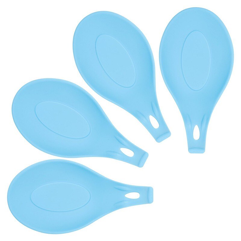 Ustensiles de cuisine antiadhésifs en Silicone, main de maman, outils de cuisson: BLUE SPOON REST