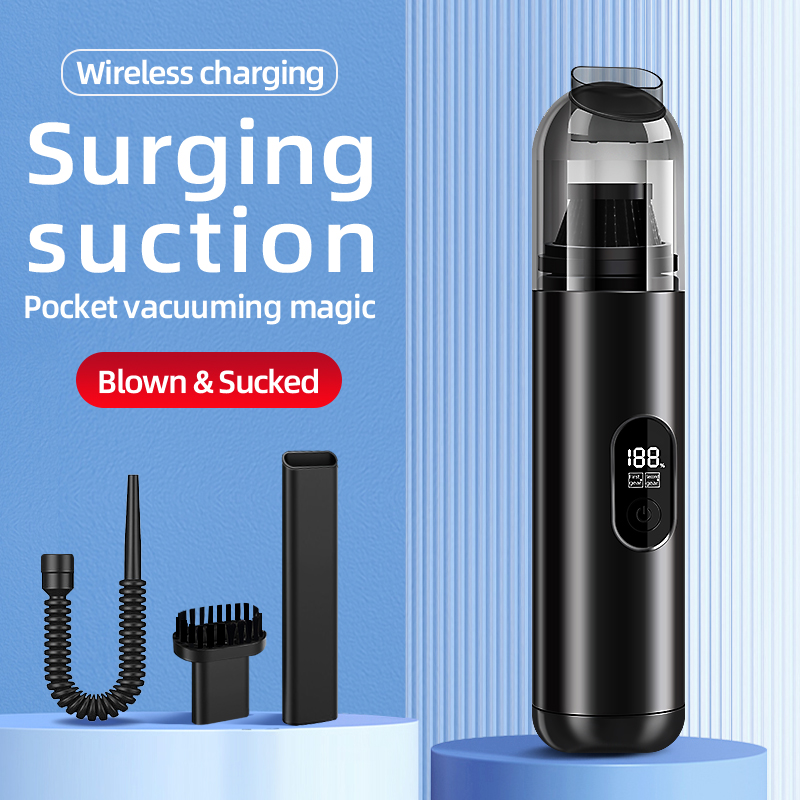 Autostofzuiger, draagbare draadloze handheld met 20000 Pa sterke zuigkracht - 2-in-1 stofzuiger en blazer voor auto, thuis, dierenharen