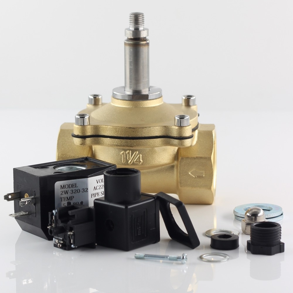 Normalt lukket magnetventil vandventil , ip65 fuldt lukket spole , ac220v dc12v dc24v, g3/8 &quot;  g1/2 &quot;  g3/4 &quot;  g1 &quot;  g1-1/4 &quot;  g1-1/2 &quot;