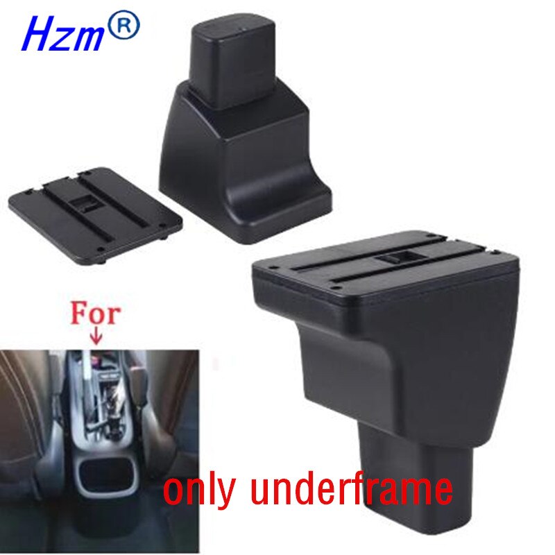 Car Armrest box For Hyundai I10 Rotatable Center Centre Console Storage Box with USB interface decoration accessories: only underframe