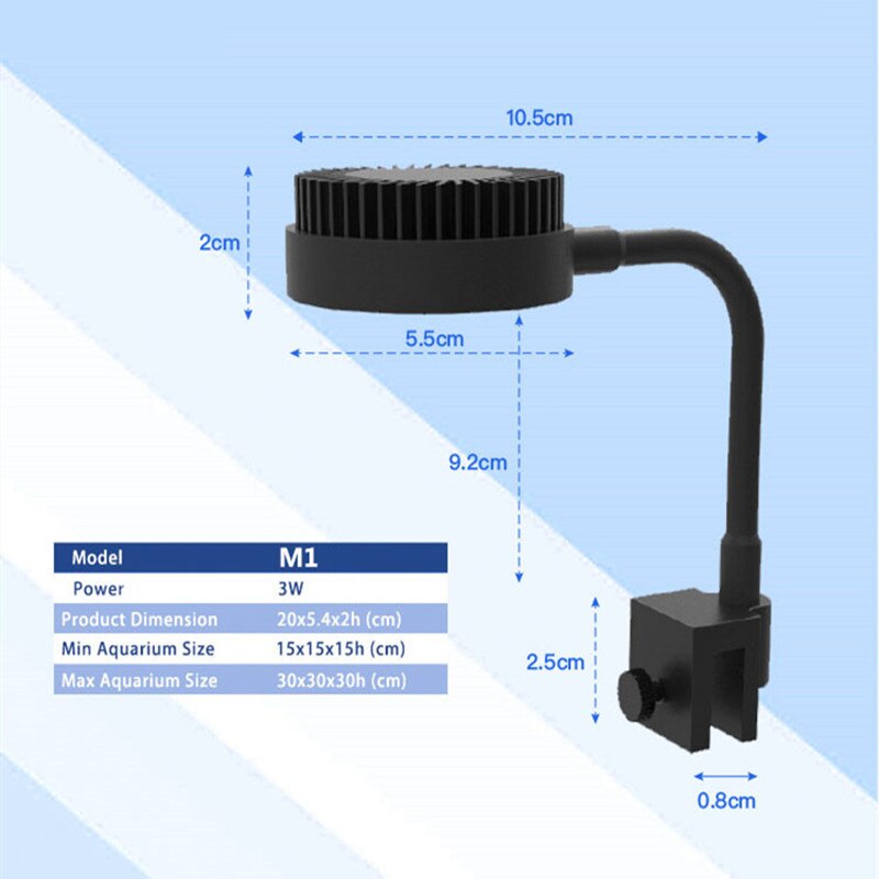 Marine Aquarium Led Licht Koraal Sps Lps Aquarium Sea Reef Tank Blauw Wit Beginner 100V-240V Voor 30-50 Cm Zee Tank