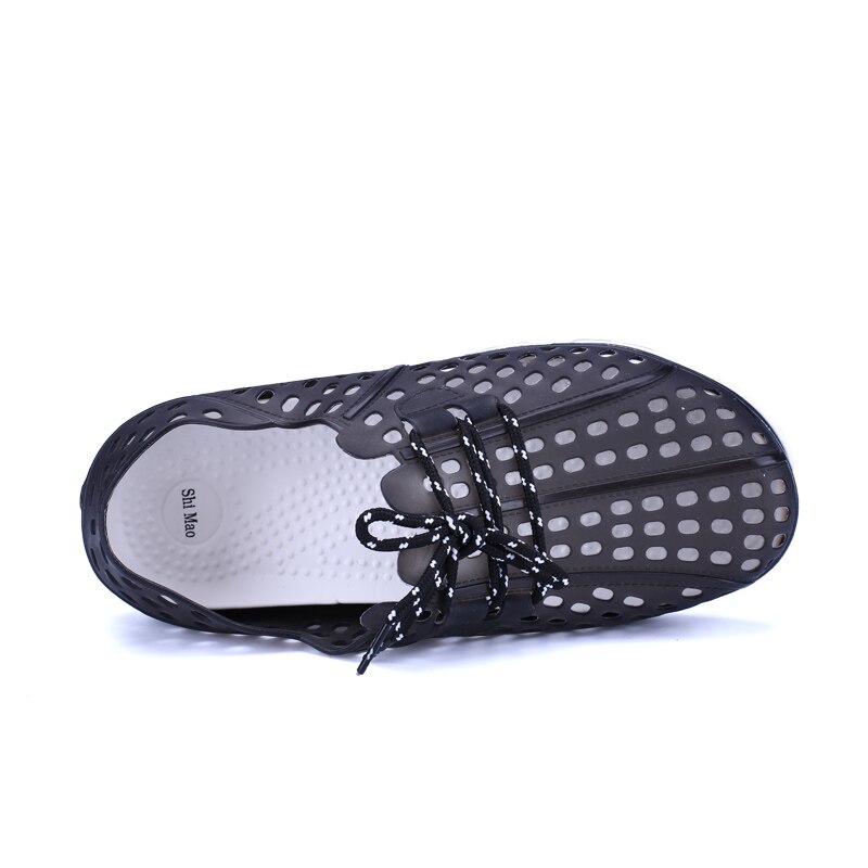 Männer Strand Sandalen Sommer Atmungsaktive Gelee Hausschuhe lässig Komfortable Gummi Strand Männer Sandalen draussen Dicke Sohle Schuhe