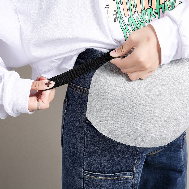 Efteråret kæreste jeans barsel harembukser til gravide kvinder klæder afslappet løs abdominal graviditet jeans barsel tøj