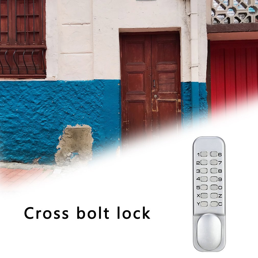 Universial OS25A first generation mechanical combination lock horizontal bolt lock silver Zinc alloy Courtyard door lock