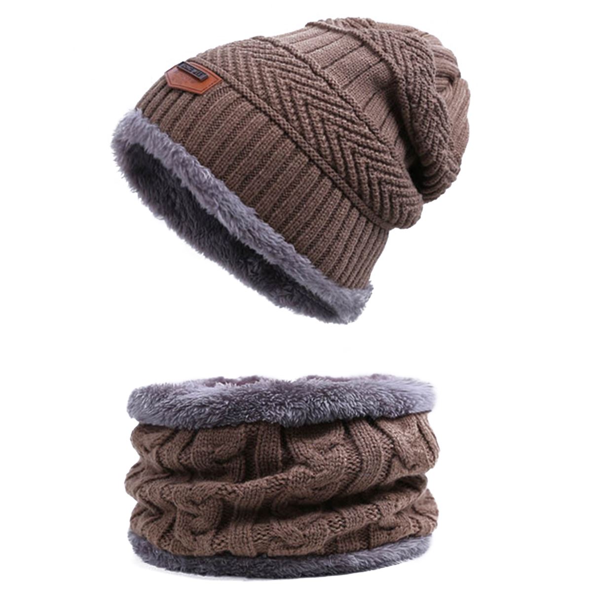 URDIAMOND-ensemble de foulards pour hommes, unisexe, 6 couleurs, tricot, ensemble d'écharpes, chapeau en laine chaude, accessoires d'extérieur, hiver