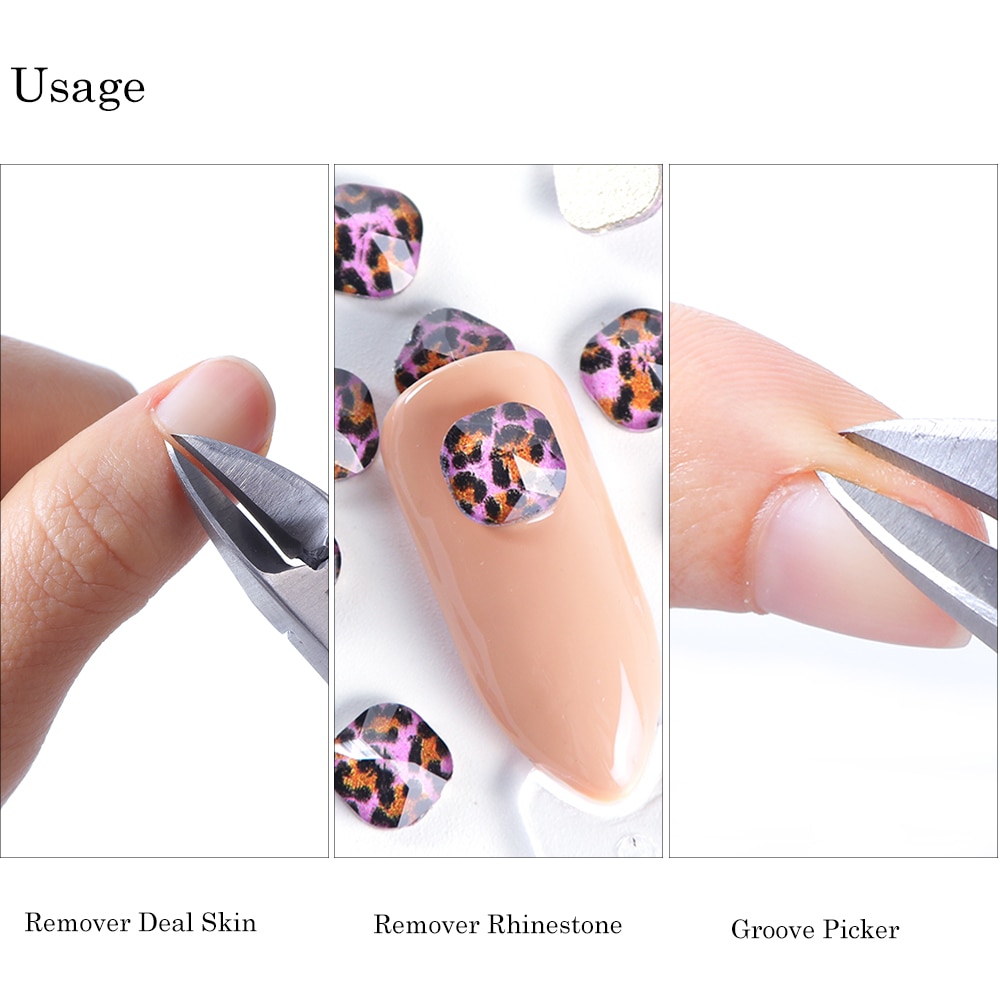 Full skönhet skarp böjd paronychia remover nagelsax manikyr tår död hud tång trimning nagelklippare nipper chq 1-8