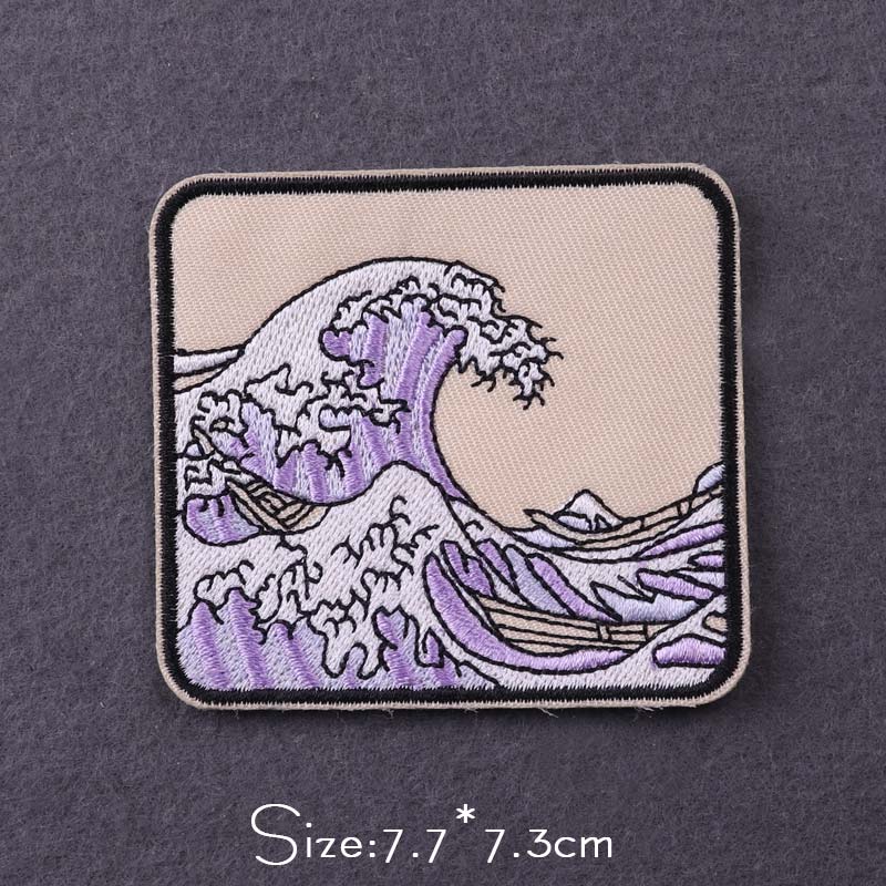 Wildernis Patches Op Kleding Mountain Borduren Patch Natuur Adventure Ijzer Op Patches Voor Kleding Reizen Patch Outdoor Badge: Khaki