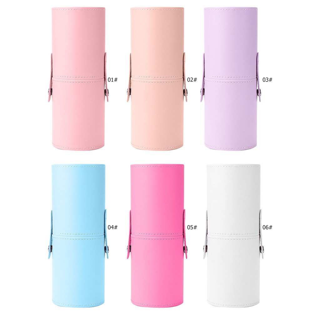 1pc pu läder sminkborstar hållare resor kosmetiska väska fall arrangör borstar pennor rör kopp behållare kosmetiska verktyg
