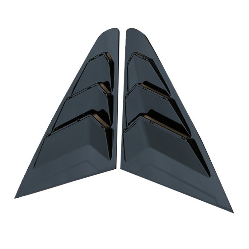 Rear Side Window Louvers, Scoop Louvers Cover Blinds for MG 5 MG5 Car Exterior Accessories: bright black