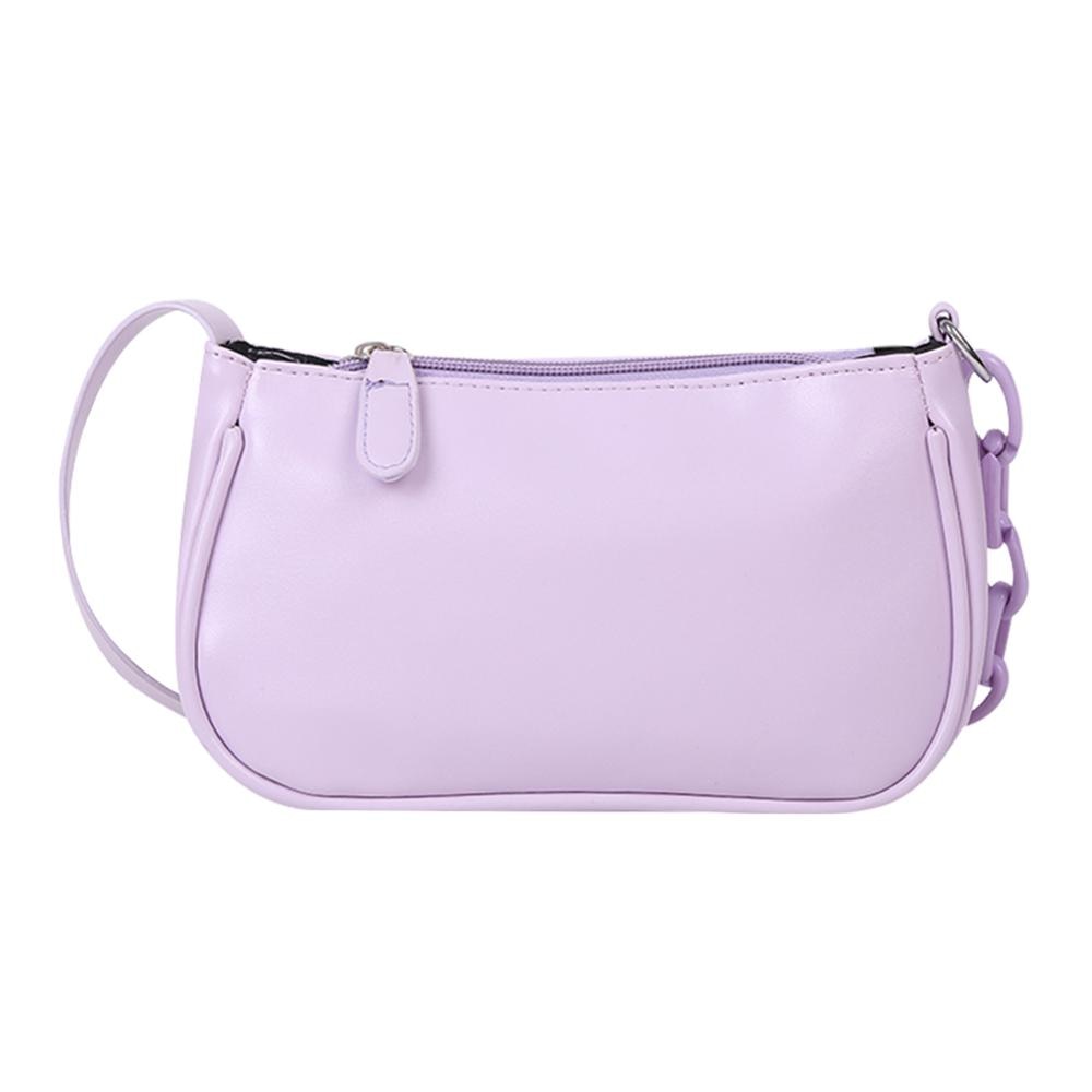 Chic femmes chaîne sous les bras sacs à bandoulière Texture classique solide fourre-tout décontractés petits sacs à main
