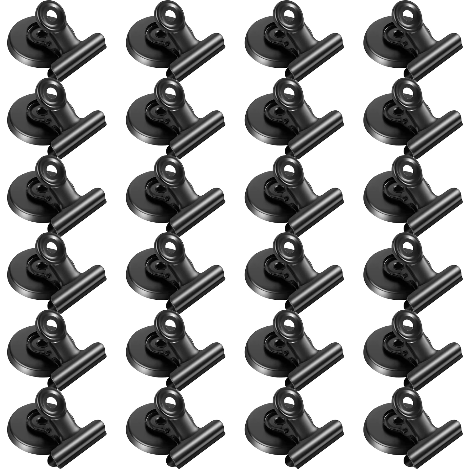 4-24Pcs Strong Magnets Magnetic Clips Bulldog Clips Heavy Duty Magnetic Clips Perfect for Whiteboard Magnets Photo Displays Home: light yellow