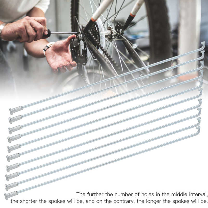 10 teile/los Fahrrad Speichen 13G 2,2mm 80mm 190mm 220mm 310mm Fahrrad Speichen Edelstahl speichen Fahrrad Dreirad Fahrrad Zubehör