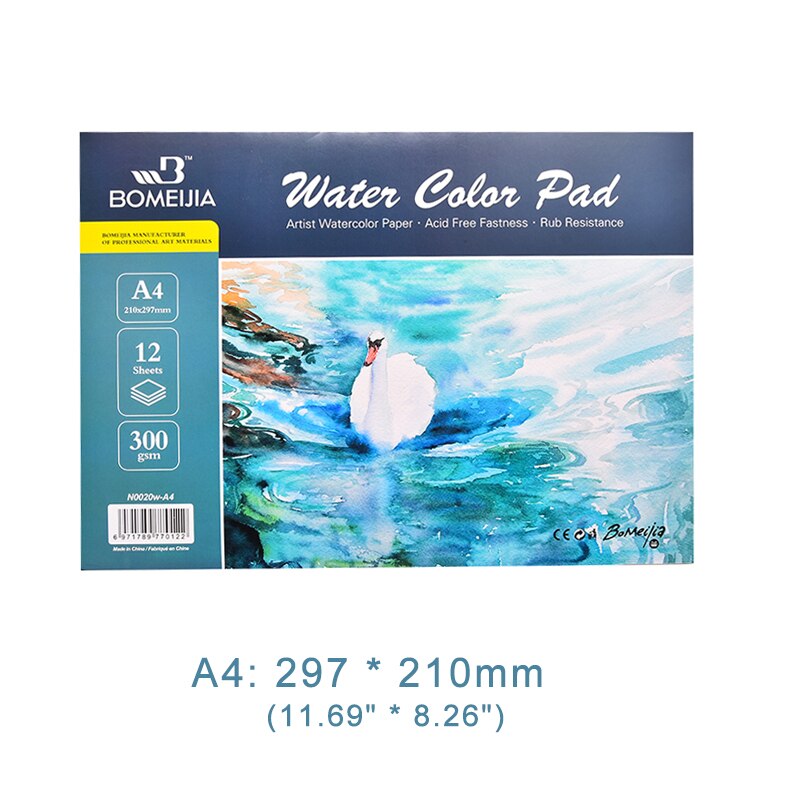 100% Cotton Watercolor Sketchbook 300g/m2 Water Color Drawing Paper Book Student Transfer Paper Papel Para Acuarela Art Supplies: A4