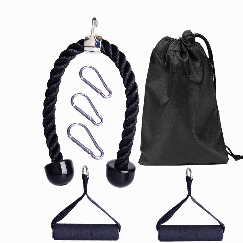 Fitness diy trissa kabel maskin lyft arm biceps triceps blaster rope system hand styrketräning hem gym träningsutrustning