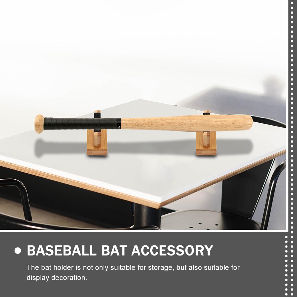 1 Pair Rack Baseball Bat Accessory Household Bat Holder Baseball Bat Rack Bamboo Bat Stand for Storage Bat Desktop Home