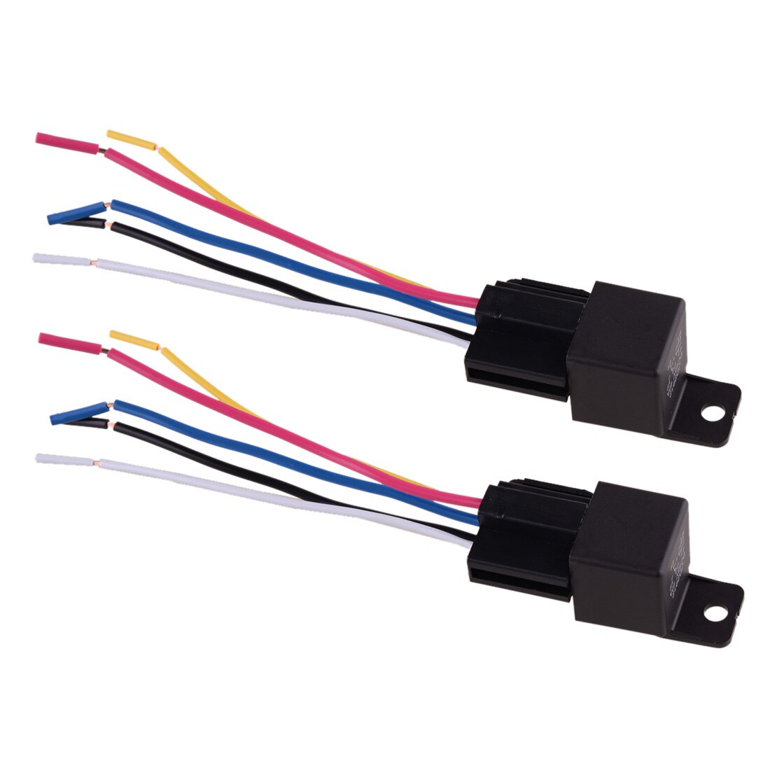 5 Pin 3 Sets SPDT Automotive Relay Plug Socket With 5 Wires Harness Universal
