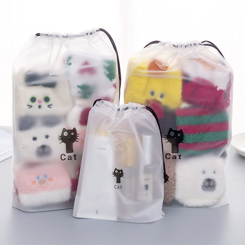 Reismake-upkoffer katten transparante cosmetische tas dames rits flamingo bad organizer opbergtas toilettas wasverzorgingsset