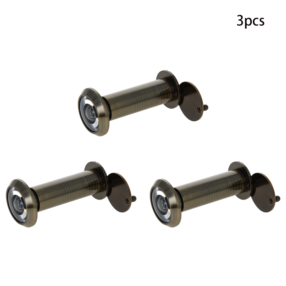 Verlengen 200 Graden 16Mm Deur Viewer Privacy Cover Voor 55-90Mm Dikke Deur Veiligheid thuis Deur Eye Kijkers 1-3Pcs: Green Bronze x3pcs