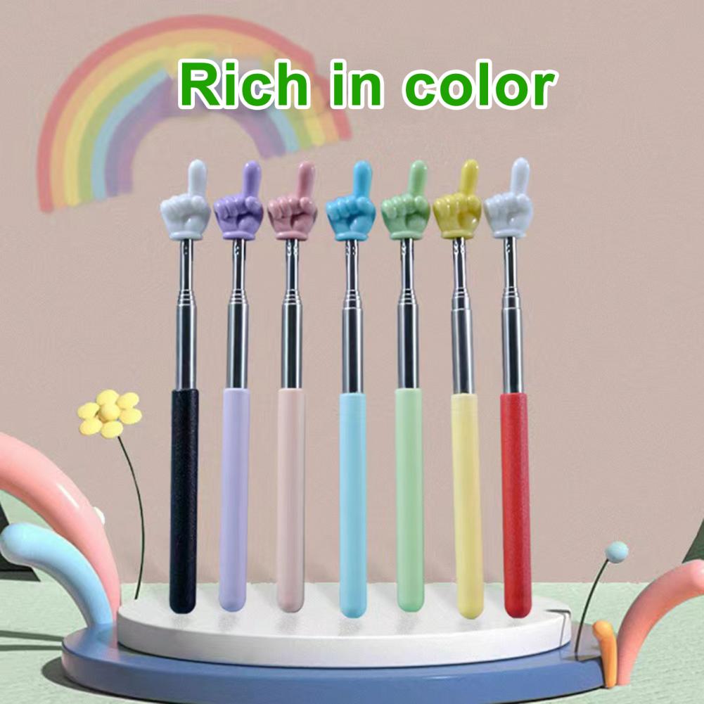 Palo de dedo extensible, puntero retráctil para pizarra blanca, puntero telescópico para profesores de aula, palo para presentación de pizarra blanca