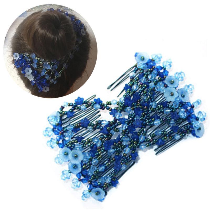 5 stk magic ez kammer perler elastisk stretch hår bolle maker kammer hår klips hår dekorasjon for kvinne jente