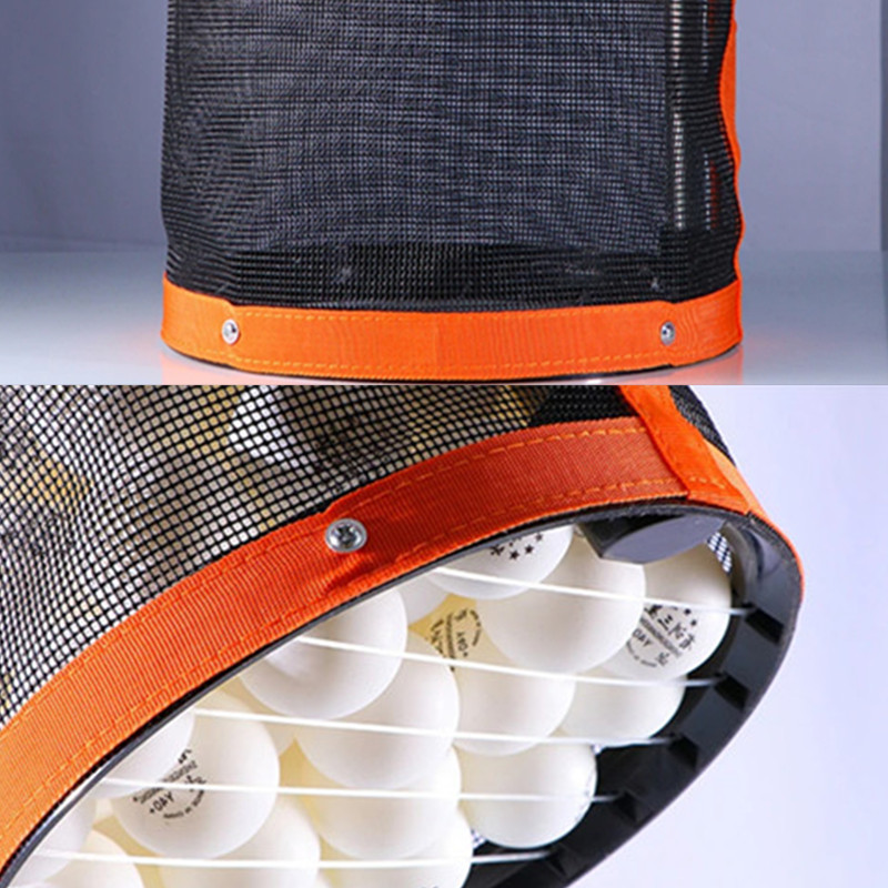 99 cm roestvrijstalen paal pingpongbal picker ronde emmer tafeltennisbal verzamelaar, staat om 140 stuks ballen te bevatten