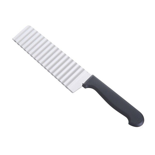 Couteau de cuisine multifonction en acier inoxydable, broyeur de pommes de terre, Mini vague coupe de pommes de terre, couteau ondulé: Slicer Knife