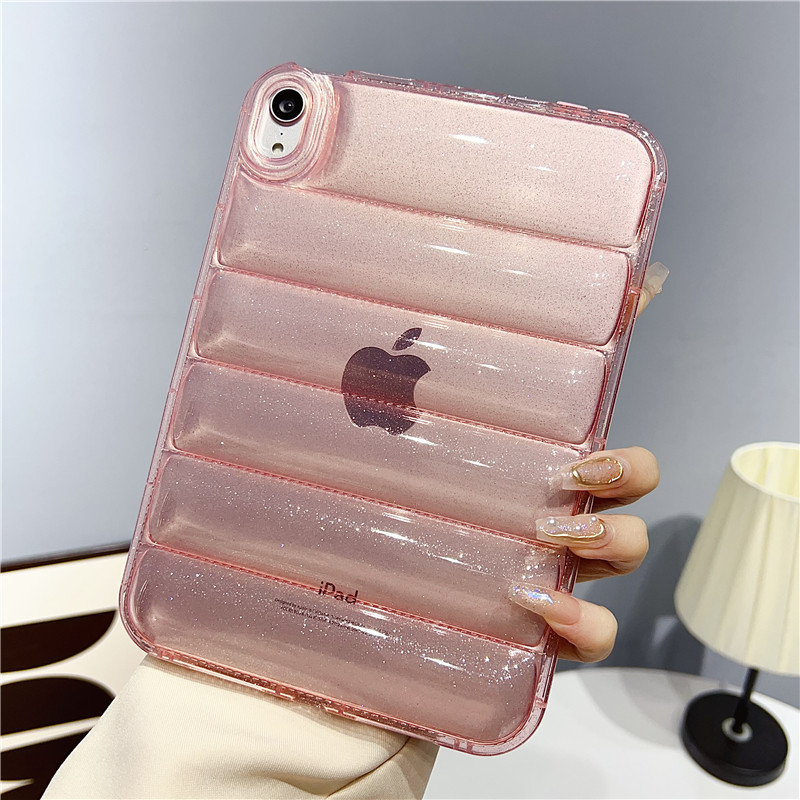 Glitter donsjack Tablet Case voor ipad 10e 9 8 7 Generatie 10.2 Pro 11 inch Air 4 Air 5 10.9 inch Mini 6 5 4th Achterkant: NINE / Rood