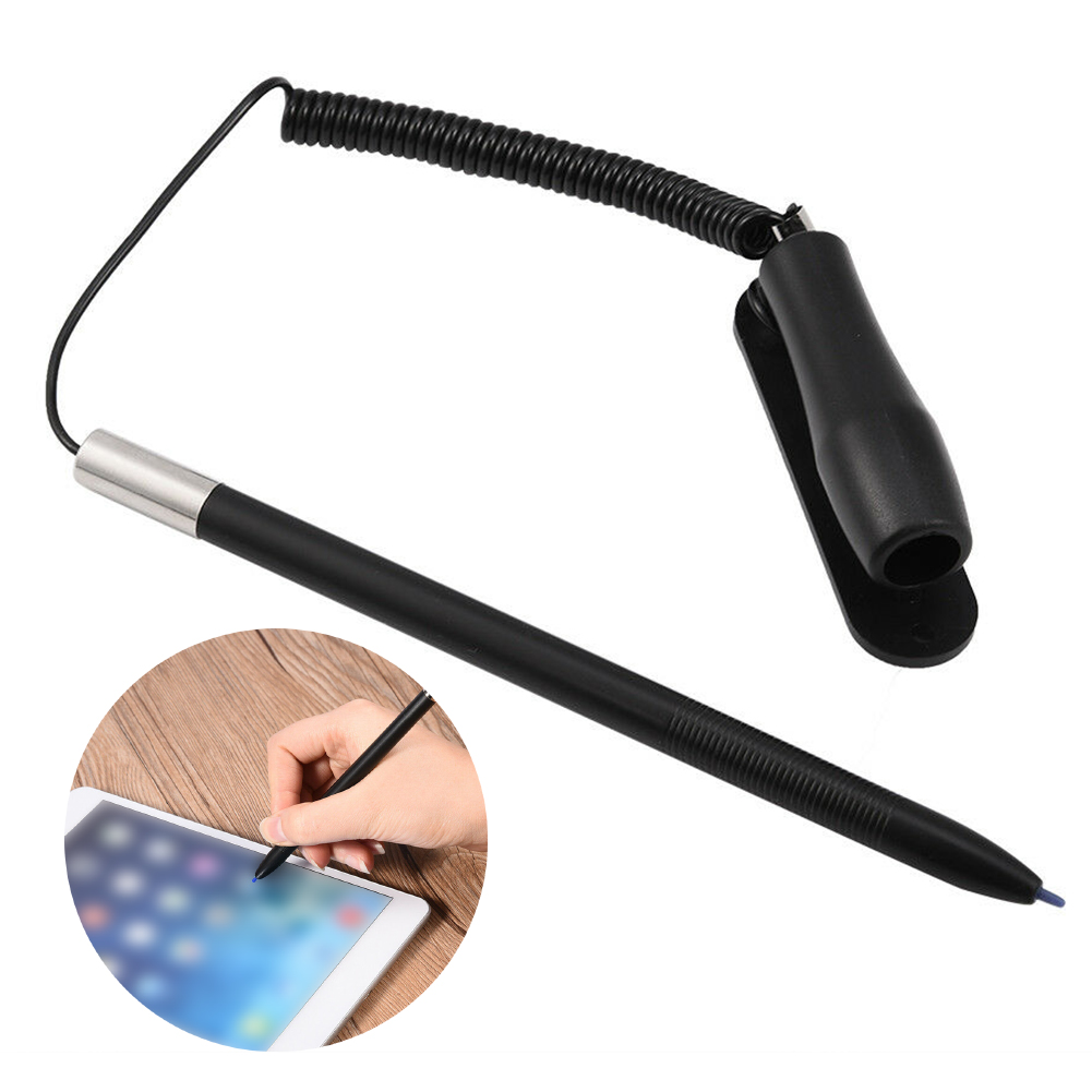 Stylus Pen Mobile Phone Capacitive Pencil Black Resistive Touchscreen Universal Spring Rope Tablet Accessories With Stand Holder