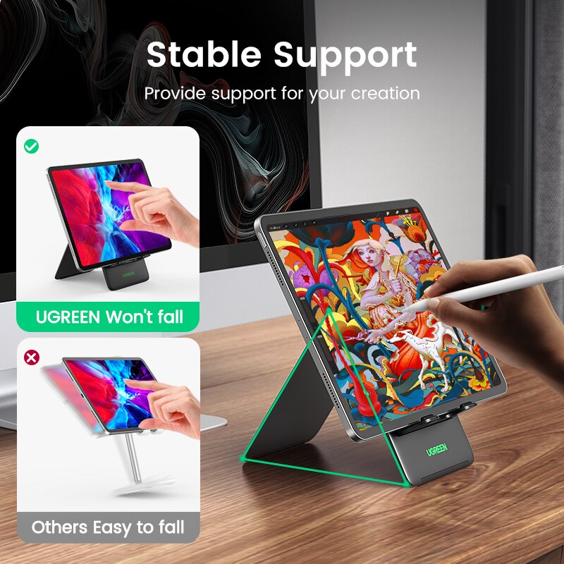 Ugreen tabletin pidike jalusta tablettien teline ipad mini 6 ipad 9 ipad pro air samsung taitettava kannettavan tietokoneen teline kannettavan tietokoneen tuki
