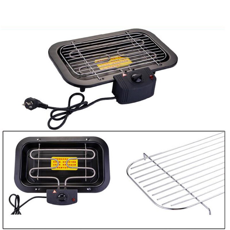 220v 2 in 1Electric BBQ Grill 2000W Household Barbecue Machine Grill Electric Hotplate Smokeless Grilled Meat Pan Electric Grill