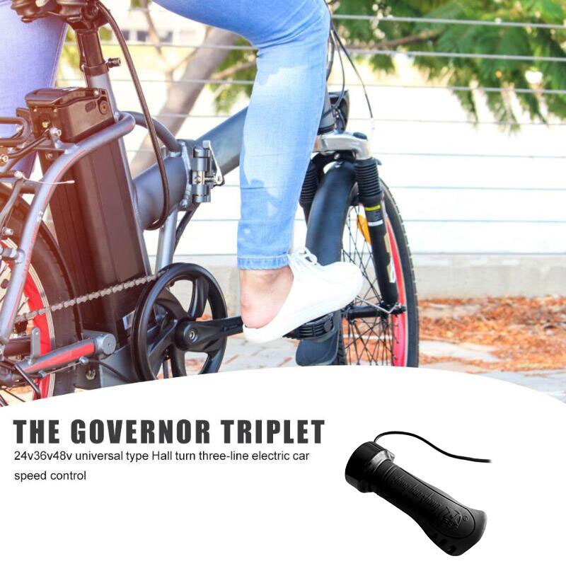 1 Stuks E-Bike Twist Speed Stuur 12V 24V 36V 48V Universele Zwarte Elektrische Scooter twist Fiets E-Bike Gashendel Grip