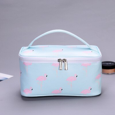 Women PU Travel Cosmetic Bag High capacity Makeup Bag Handbag Female Zipper Small Cosmetics Make Up Bags Travel Beauty Organizer: M