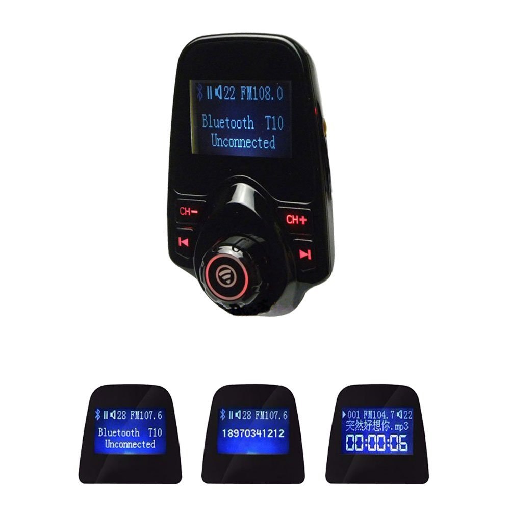 Originele bluetooth autokit met handsfree fm-zender bluetooth-ontvanger autolader ondersteuning micro sd-kaart autostyling