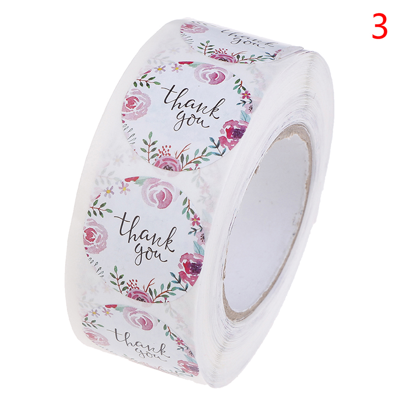 Thank You Stickers Seal Labels Cute Stickers 500Pcs Per Roll Stationery Sticker: P3