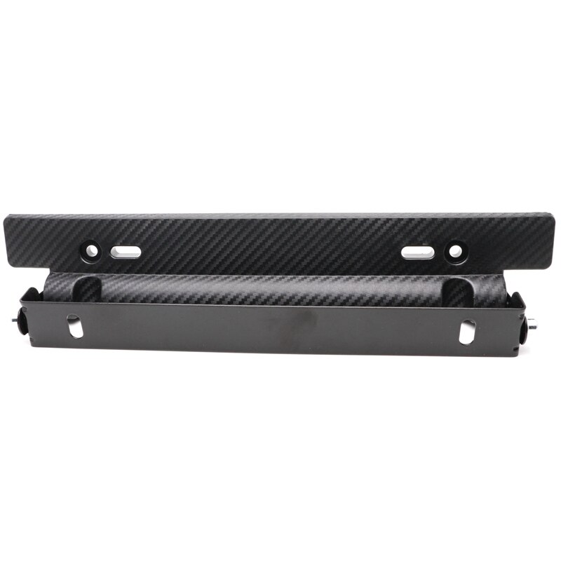 Soporte de marco de matrícula de coche ajustable Universal soporte de fibra de carbono Placa de número de carreras soporte de montaje automático estilo de coche