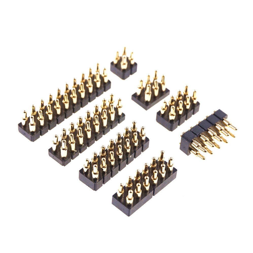 2.54mm Pitch Patch Spring Thimble Pogo Pin 2 3 4 5 6 7 Pin Height 7.0mm