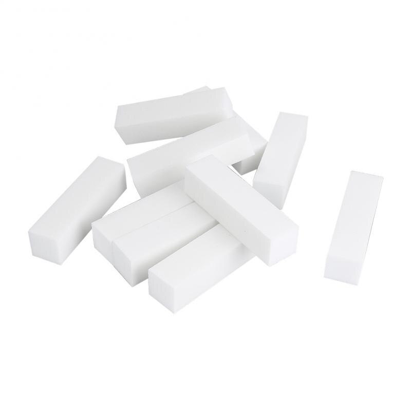 Esponja blanca para limar uñas, bloque de tope de lijado acrílico para manicura y pedicura, 1/3/5/10 Uds.: 5PCS