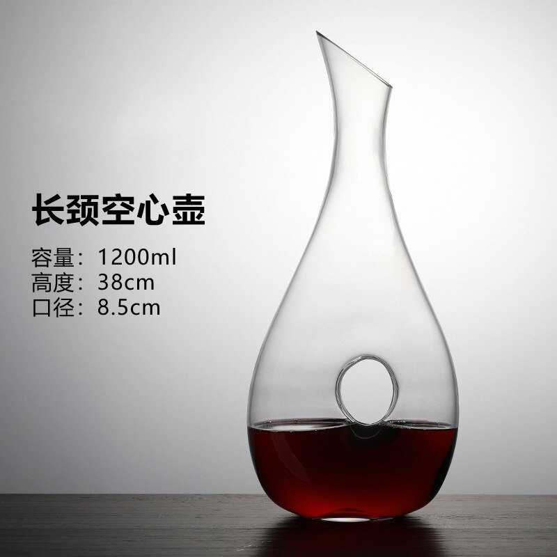 Décanteur fait main sans plomb cristal verre maison rouge vin aérateur vin verre décanteur bouteille vin bouteille verseur barre outil: 10